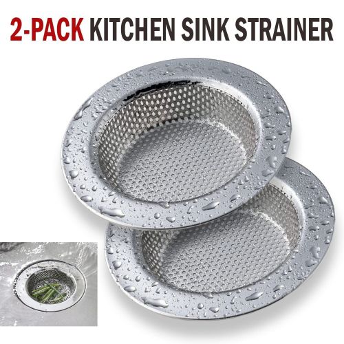 92pcs 4.5 Kitchen Sink Strainer Stopper Stainless Steel Drain Basket Waste Plug