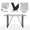 5-piece Dining Table Chairs Set, Rectangular Dining Room Table Set for 4, Modern Dining Table and faux leather Chairs for Kitchen Dining Room, Small S