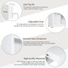 83.4"Tall Bookshelf &Writting Desk Suite,Modern Bookcase Suite with LED Lighting, Drawers,Doors,Study Desk and Open Shelves,2-Piece Set for Living Roo