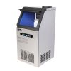 ZK-110 120V 495W 110lbs/50kg/24h Ice Maker Stainless Steel Transparent Frosted Lid/Display/4*9 Aluminum Ice Tray Commercial Silver