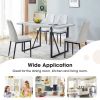 5-piece Dining Table Chairs Set, Rectangular Dining Room Table Set for 4, Modern Dining Table and faux leather Chairs for Kitchen Dining Room, Small S