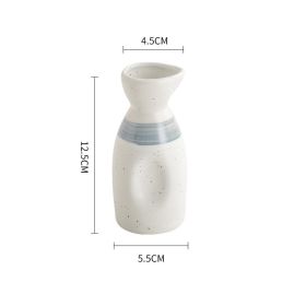 jaCreative Japanese Household Ceramic Baijiu Pot (Option: Succulent blue-Small)