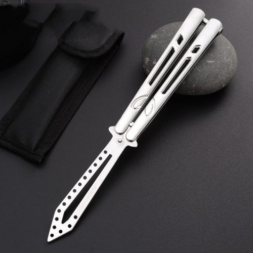 Outdoor Portable Training Knife All Steel Self-defense Practice Knife
