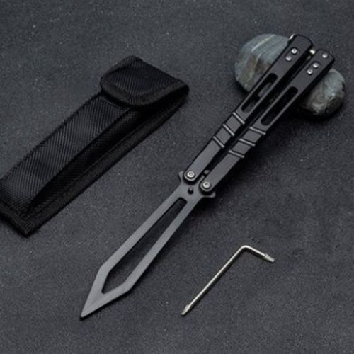 Outdoor Portable Training Knife All Steel Self-defense Practice Knife