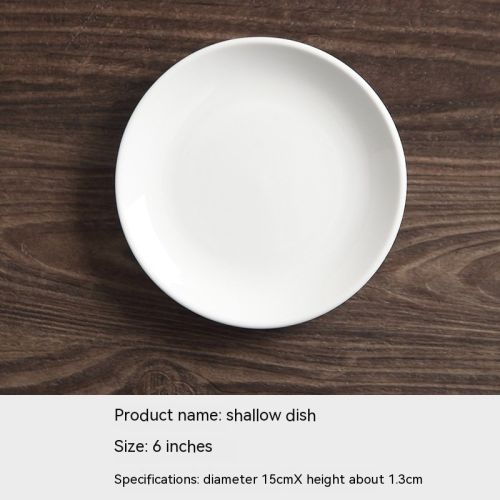 Ceramic 6-inch Small Plate Dessert Dessert Plate Dish Household