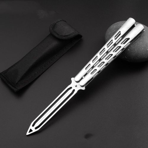 Outdoor Portable Training Knife All Steel Self-defense Practice Knife