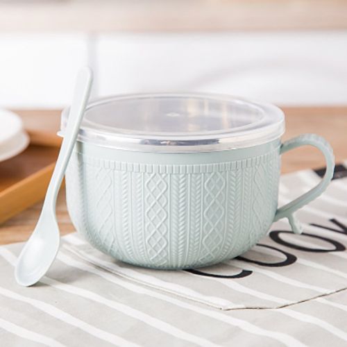 Stainless Steel Korean Cartoon Instant Noodle Bowl With Lid