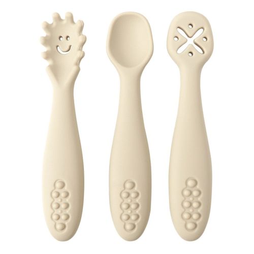 3 Silicone Spoons And Forks Baby Cutlery